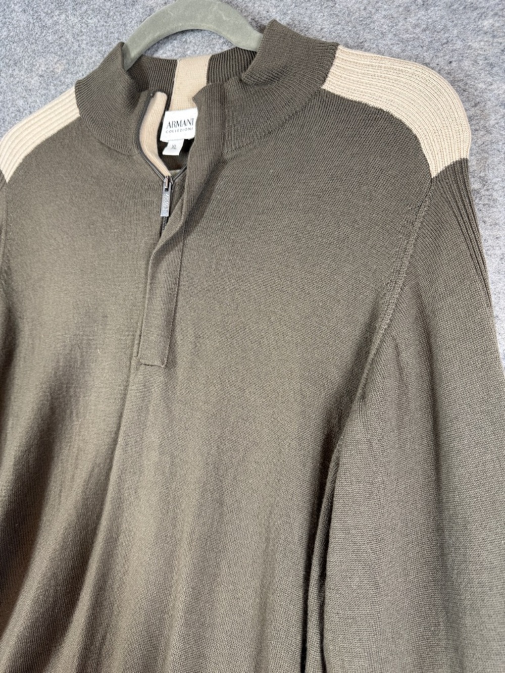 Armani Collezioni Minimalist Wool Pullover Sweater XL Quiet Luxury Comfy Cozy - Picture 6 of 13